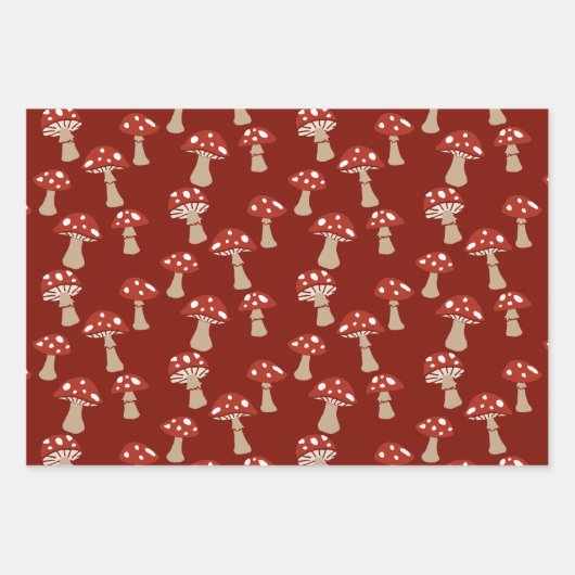 Pilze-Geschenk Wrap-Set Geschenkpapier Set (Vorderseite 2)