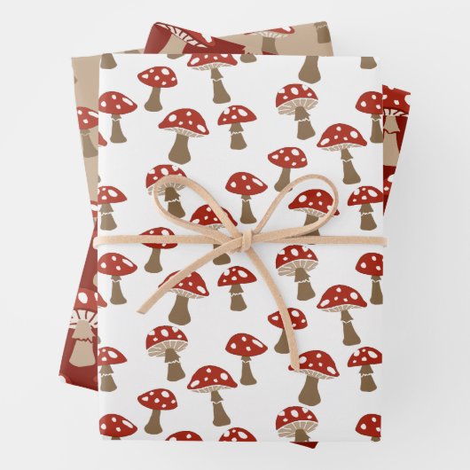 Pilze-Geschenk Wrap-Set Geschenkpapier Set (Beispiel)