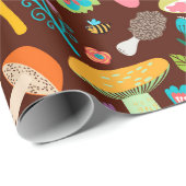 Pilze Geschenkpapier (Rolleneckpunkt)