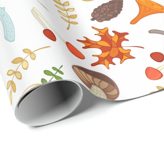 Pilze Geschenkpapier (Rolleneckpunkt)