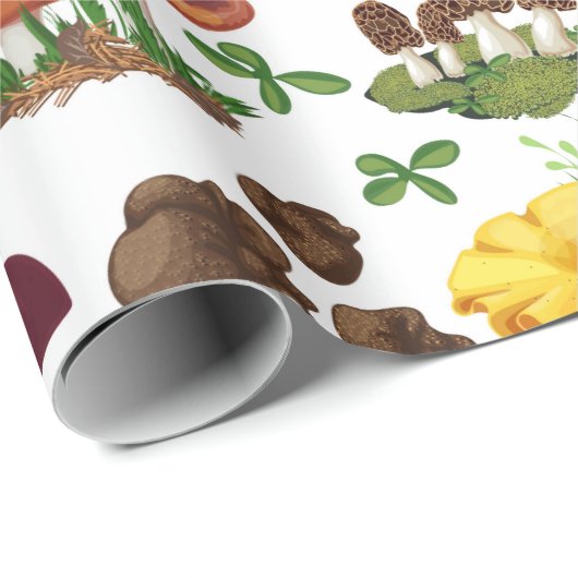 Pilze Geschenkpapier (Rolleneckpunkt)