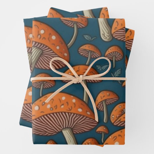 Pilze Geschenkpapier Set (Beispiel)