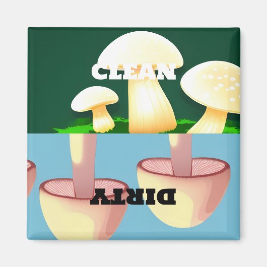 Pilze Geschirrspüler Magnet Sauberkeit Dirty (Vorne)