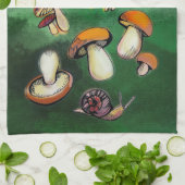 Pilze Geschirrtuch (Gefaltet)