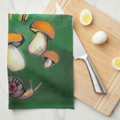 Pilze Geschirrtuch (Viertel Falte)