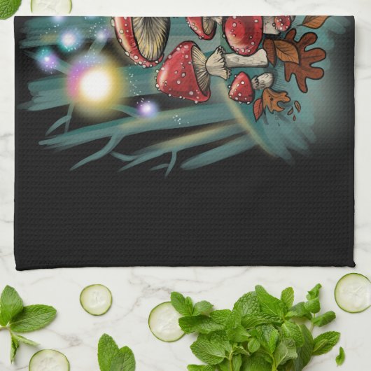 Pilze Geschirrtuch (Gefaltet)