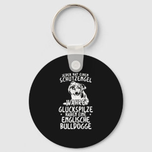 Pilze haben eine Englische Bulldogge  Schlüsselanhänger