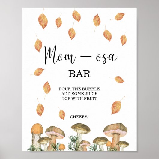 Pilze Herbst Mon-osa-Bar Poster (Vorne)