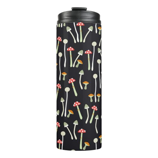 Pilze, Herbst, Muster Thermosbecher (Vorderseite)