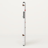 Pilze Herbstweiche Muster_weiß Case-Mate iPhone Hülle (Hinten/Rechts)