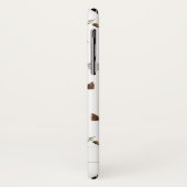 Pilze Herbstweiche Muster_weiß Case-Mate iPhone Hülle (Hinten/Links)