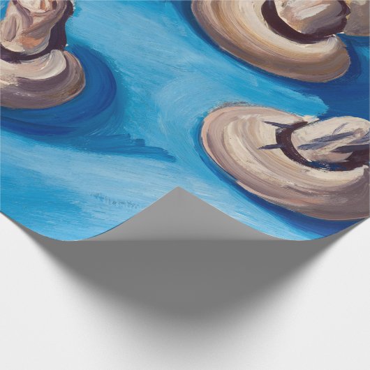 Pilze im blauen Hintergrund, 1929 von Hartley Geschenkpapier (Ecke)