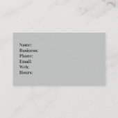 Pilze im Freien Pilzpilz, die Pilze schüren Visitenkarte (Rückseite)