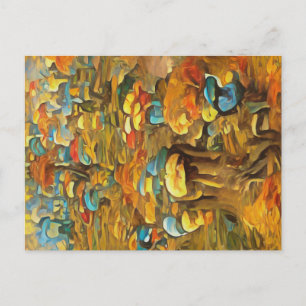 Pilze im Frühlingswald Postkarte