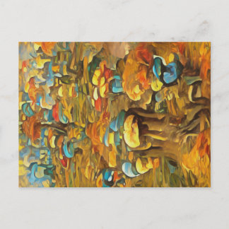 Pilze im Frühlingswald Postkarte