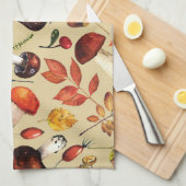 Pilze im Herbst Geschirrtuch (Viertel Falte)