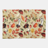 Pilze im Herbst Geschirrtuch (Horizontal)