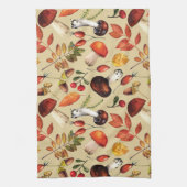 Pilze im Herbst Geschirrtuch (Vertikal)