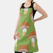 Pilze im Herbst: nahtloses grünes Muster. Schürze (InSitu)