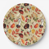 Pilze im Herbst Pappteller (Vorderseite)