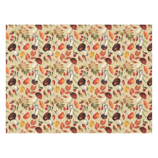 Pilze im Herbst Tischdecke (Vorderseite (Horizontal))