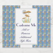 Pilze im Mondlicht-Ausschnitt Bierflaschenetikett (Einzelnes Label)