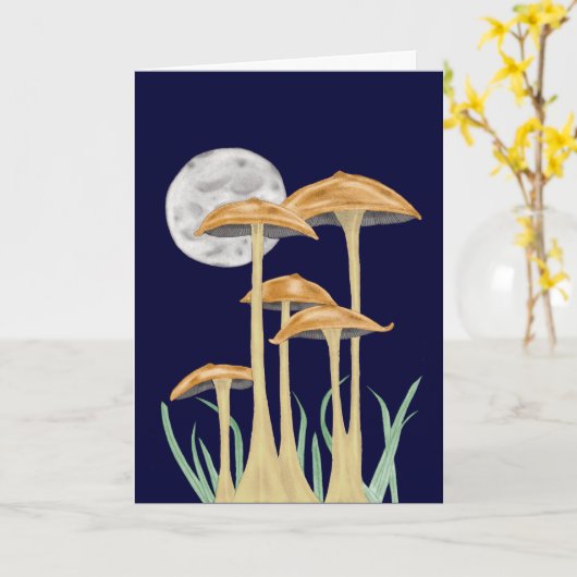 Pilze im Mondlicht Karte (Gelbe Blume)