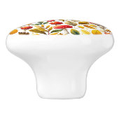 Pilze im Retro-Vintag antiken Stil Keramikknauf (Seitenansicht)