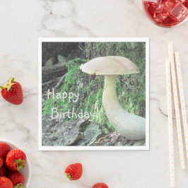 Pilze im Wald zum Geburtstag Serviette