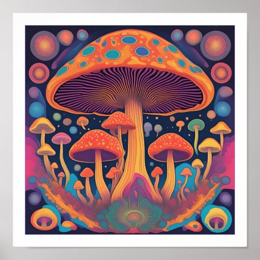 Pilze im Weltraum Poster (Vorne)