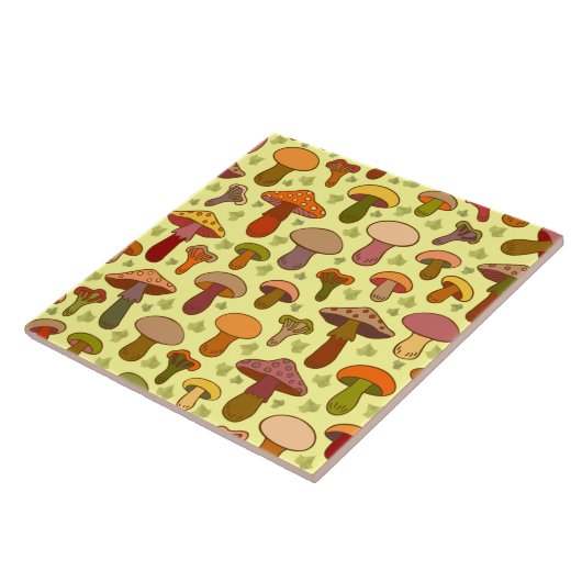 Pilze-Keramik Fliese (Seite)