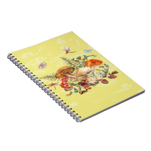 Pilze, Libellen, Motten und Schnecken Notizblock (Rechte Seite)