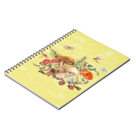 Pilze, Libellen, Motten und Schnecken Notizblock (Linke Seite)