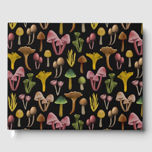 Pilze, Lichen und farbenfrohe Pilze Gästebuch (Vorderseite)