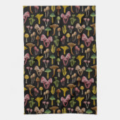 Pilze, Lichen und farbenfrohe Pilze Geschirrtuch (Vertikal)