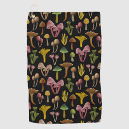 Pilze, Lichen und farbenfrohe Pilze Golfhandtuch