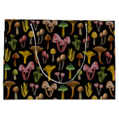 Pilze, Lichen und farbenfrohe Pilze Große Geschenktüte (Rückseite)