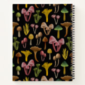 Pilze, Lichen und farbenfrohe Pilze Notizblock (Rückseite)