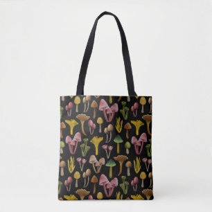 Pilze, Lichen und farbenfrohe Pilze Tasche