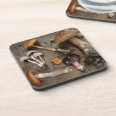 Pilze Liebe Fungi Getränkeuntersetzer (Linke Seite)