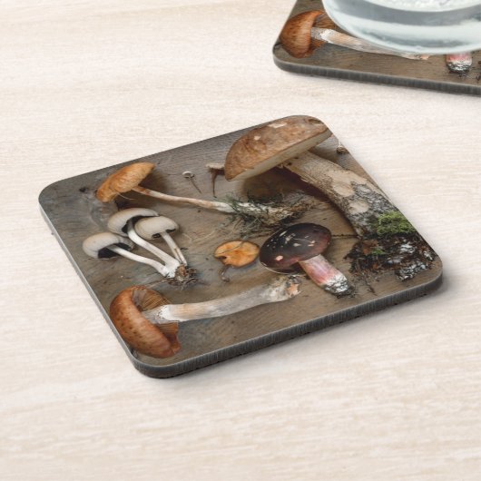 Pilze Liebe Fungi Getränkeuntersetzer (Linke Seite)