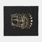 Pilze & Minimalismus Cottage Ästhetik Goblinco Fleecedecke (Vorderseite (Horizontal))