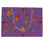 Pilze mit eigenem Herz - Geschenktasche - Große Geschenktüte (Rückseite)