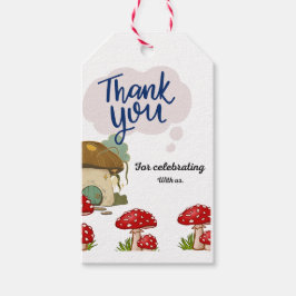 Pilze mit Geschenkwüren Geschenkanhänger