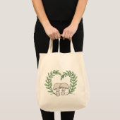 Pilze mit Herz-Fern-Blätter Tragetasche (Vorderseite (Produkt))