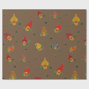 Pilze mit Herz Lech-Packpapier Geschenkpapier