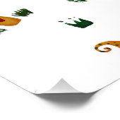 Pilze mit Herz-Poster-Papier (Semi-Glanz) Poster (Ecke)