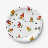 Pilze mit Herz, Teller aus Papier 7 in (Vorderseite)