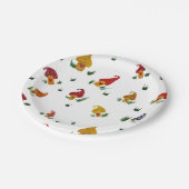 Pilze mit Herz, Teller aus Papier 7 in (Schrägansicht)