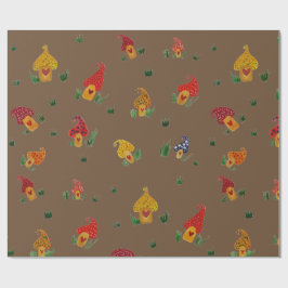 Pilze mit Matte Wrapping Paper Geschenkpapier